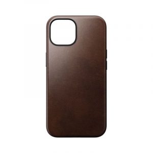 Coque Modern Cuir Horween iPhone 15 Marron - Nomad
