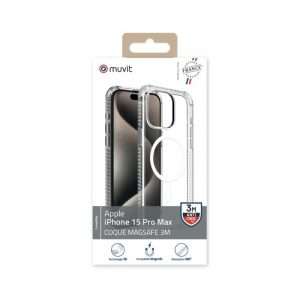 MUVIT - COQUE TRANSPARENTE MAGSAFE 3M IPHONE 15 PRO MAX