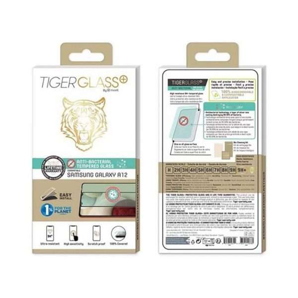 TIGER - Tiger Glass Plus Protection d'écran en verre trempé pour Samsung Galaxy A12 - Vert