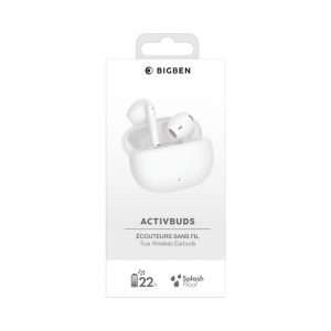 Bigben Écouteurs TWS ActivBuds - Blanc