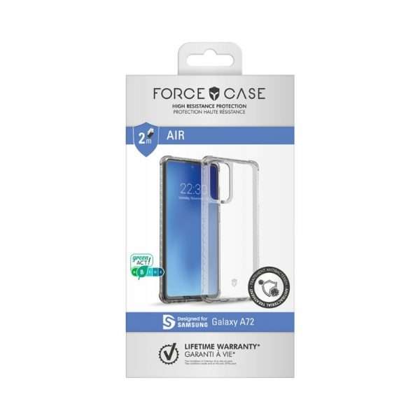 Force Case - Coque Renforcée Samsung G A72 4G AIR Transparente - Garantie à vie