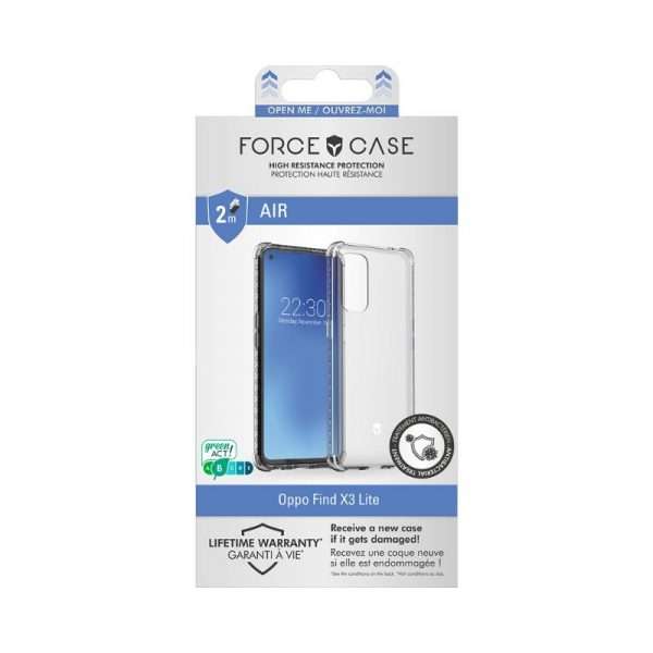 Force Case - Coque Renforcée Oppo Find X3 Lite Transparente - Garantie à vie