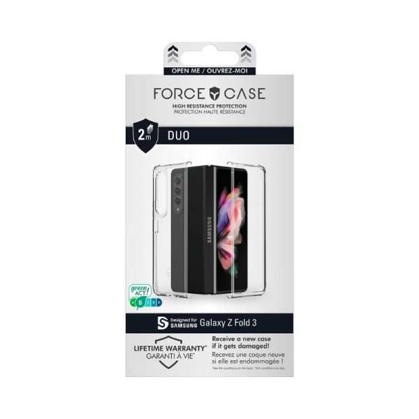 Force Case - Double Coque Renforcée Samsung G Z Fold 3 DUO Transparente - Garantie à vie