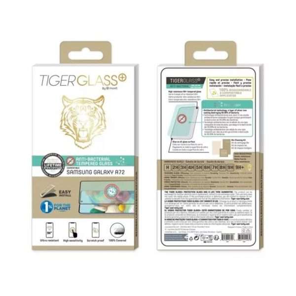 TIGER - TIGER GLASS PLUS VERRE TREMPE ANTIBACTERIEN: SAMSUNG GALAXY A72