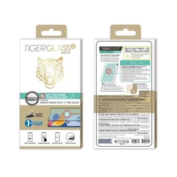 TIGER - TIGER GLASS PLUS VT ANTIBACTERIEN XIAOMI REDMI NOTE 11 PRO 5G