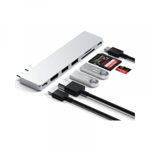 Hub Pro Slim USB-C gris argent - Satechi