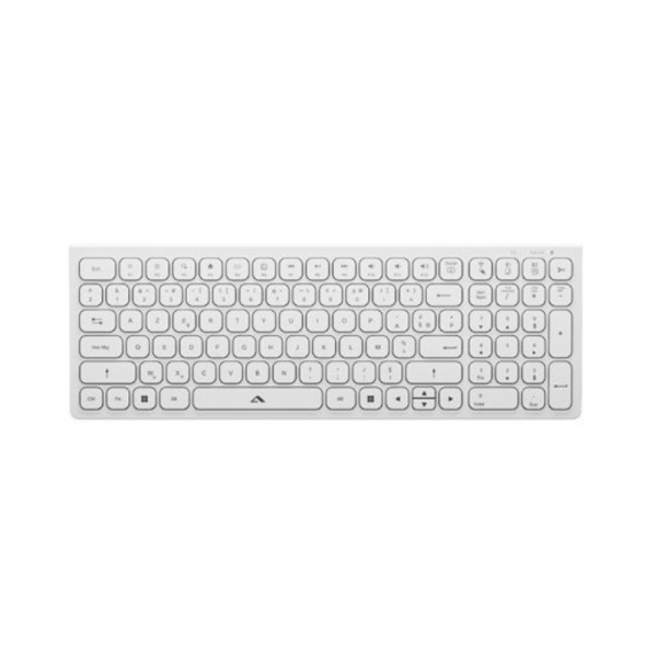 Clavier AZERTY sans fil rechargeable USB-C Echelon Compact Blanc - ALogic