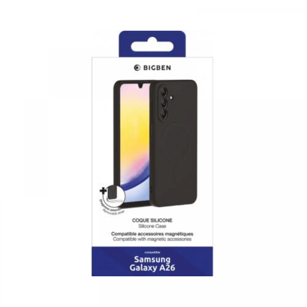 Coque MagSafe Samsung Galaxy A26 Silicone Noire - Bigben