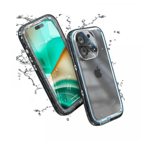 Coque antichoc étanche Total Protection iPhone 16 Pro Noir -Catalyst