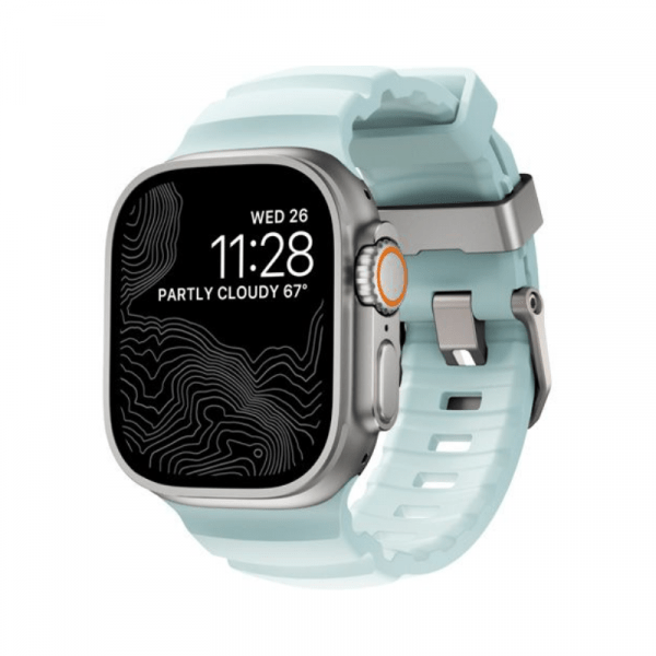 Bracelet pour Apple Watch Ultra & Ultra 2, Rocky Point Icy Blue Glow - Nomad