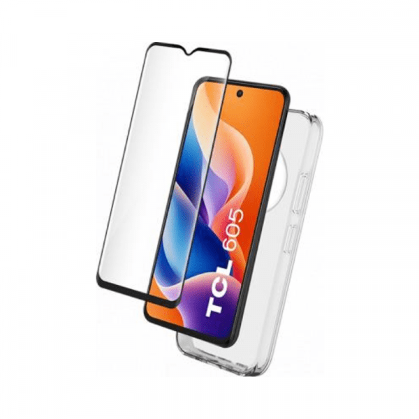 Pack 2 en 1 Coque TCL 605 5G / 60 SE Souple Transparente + Protège écran 2.5D - Bigben