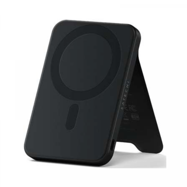 Batterie externe magnétique 5 000 mAh avec technologie Qi2 et support intégré - Satechi