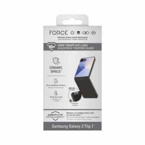 Pack Protège-écran CeramicShield Samsung Galaxy Z Flip 7 + 2 Protège Lentilles - Force Glass