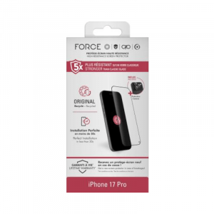 Pack Protège-écran iPhone 17 Pro 2.5D Original + 3 Protège Lentilles - Force Glass