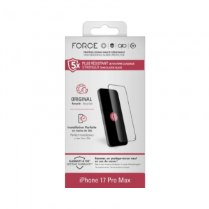 Pack Protège-écran iPhone 17 Pro Max 2.5D Original + 3 Protège Lentilles - Force Glass