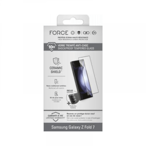Pack Protège-écran CeramicShield Samsung Galaxy Z Fold 7 2.5D Original + 3 Protège Lentilles - Force Glass