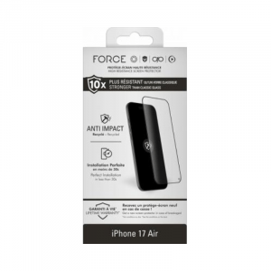 Protège écran iPhone 17 Air Anti-Impact 2.5D Verre trempé - Force Glass
