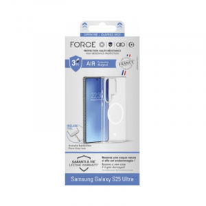 Coque renforcée Magnet Samsung Galaxy S25 Ultra AIR Origine France Garantie 3m Transparente - Force Case