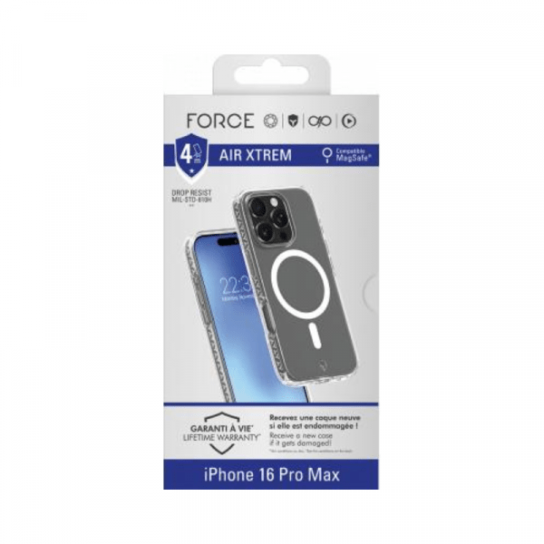 Coque renforcée Magnétique MagSafe iPhone 16 Pro Max AIR XTREM 4m - Force Case
