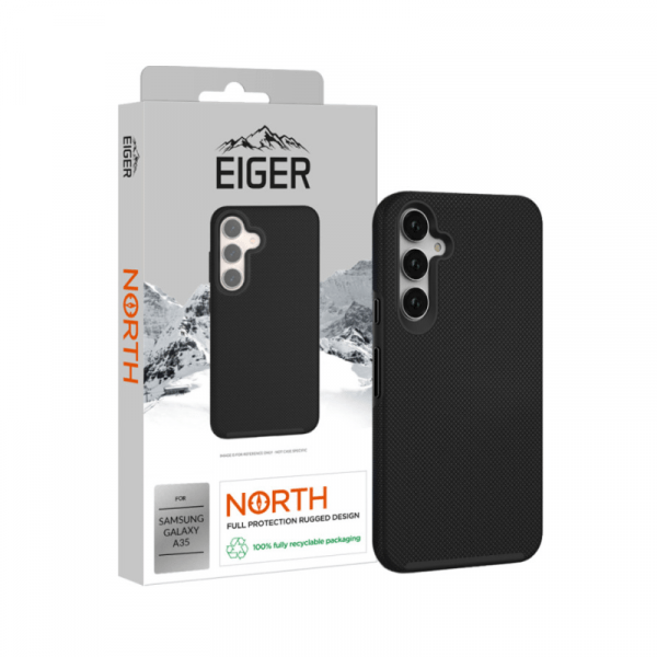 Coque Rigide Noire Ultra-Renforcée Polycarbonate Pour Samsung Galaxy A35 5G - EIGER
