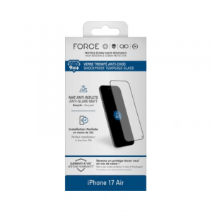 Protège écran iPhone Air Mat Anti-reflet 2.5D Verre trempé - Force Glass