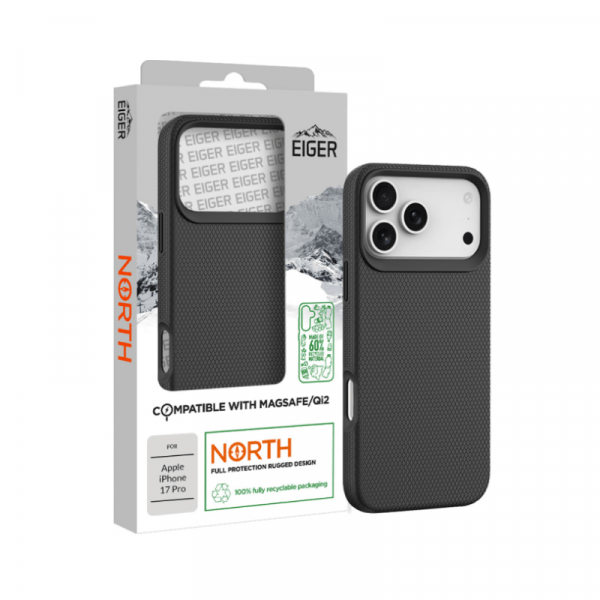 Coque Rigide Noire Ultra-Renforcée Polycarbonate Pour Iphone 17 Pro - Eiger