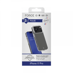 Coque renforcée iPhone 17 Pro PULSE Origine France Garantie 3m Transparente - Force Case