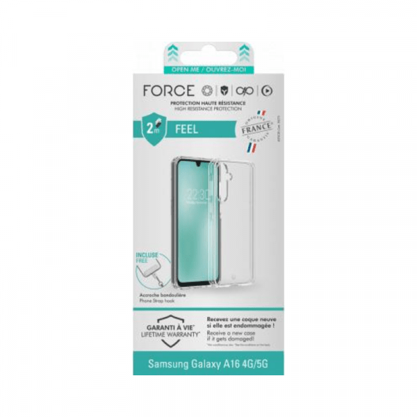 Coque renforcée Samsung Galaxy A16 4G / A16 5G FEEL 2m Transparente - Force Case