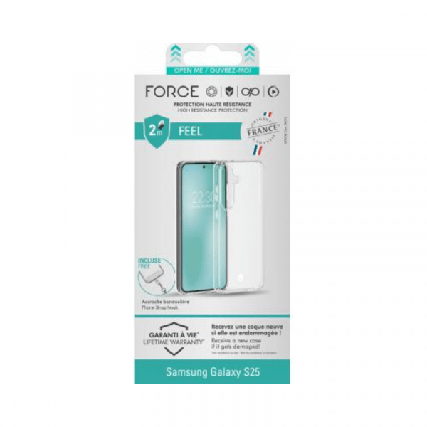 Coque renforcée Samsung Galaxy S25 FEEL 2m Transparente - Force Case