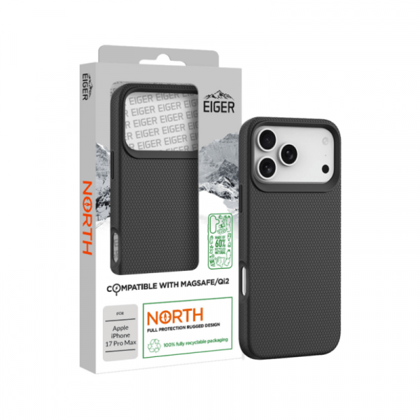 Coque Rigide Noire Ultra-Renforcée Polycarbonate  pour  Iphone 17 Pro Max - Eiger