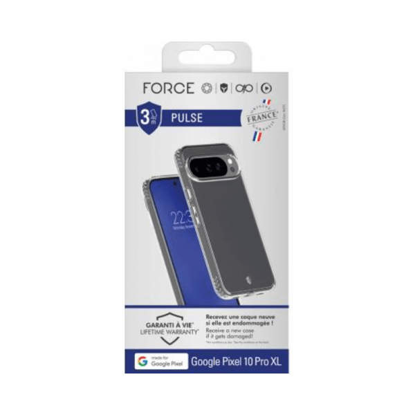 Coque renforcée Google Pixel 10 Pro XL PULSE Origine France Garantie 3m Transparente - Force Case