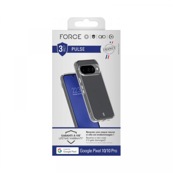 Coque renforcée Google Pixel 10 / Pixel 10 Pro PULSE Origine France Garantie 3m Transparente - Force Case