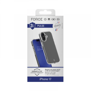 Coque renforcée iPhone 17 PULSE Origine France Garantie 3m Transparente - Force Case