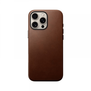 Nomad - Coque Cuir Traditional iPhone 16 Pro Max Marron