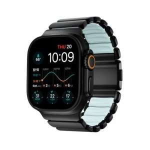 Bracelet Stratos 49mm Black Titanium/Icy Blue Glow KFM - Nomad (Copie)