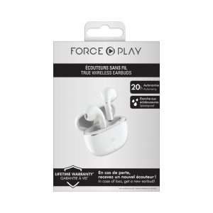 Écouteurs Force Play - Sans Fil Blanc