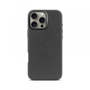 Coque en cuir iPhone 16 Pro Max Noir - Decoded