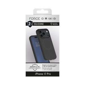 Coque Silicone iPhone 17 Pro 2m Noire - Force Case
