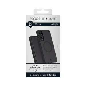 Force Case Galaxy S25 Edge – Folio Noir Renforcé 2m