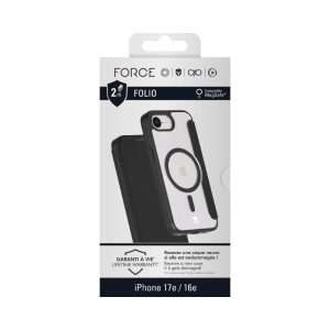 Force Case iPhone 17e/16e – Folio Renforcé 2m MagSafe