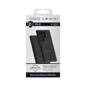 Force Case Folio Magnet Galaxy S26 Ultra Antichoc 2m - Noir