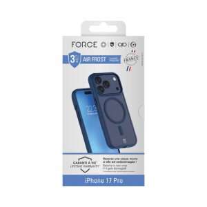 Force Case AIR Frost Renforcée iPhone 17 Pro 3m Bleu