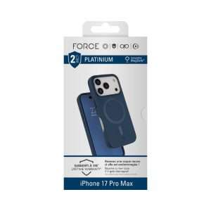 Force Case Platinium MagSafe iPhone 17 Pro Max Bleu 2m