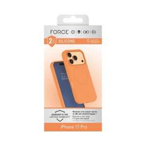 Coque Silicone iPhone 17 Pro 2m Orange - Force Case