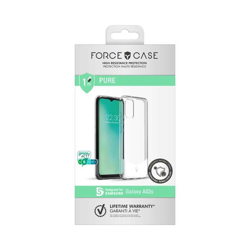 Force Case PURE renforcée Galaxy A02s – 1m