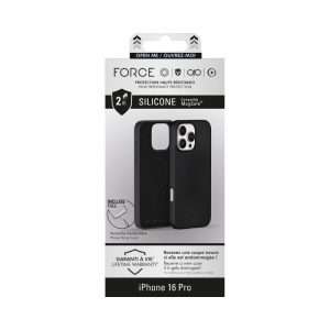 Coque Silicone iPhone 16 Pro 2m Noire - Force Case