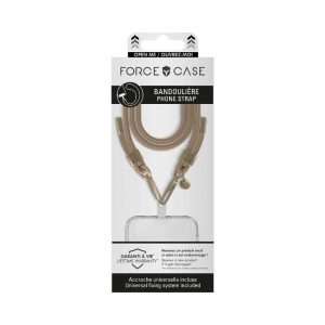 Bandoulière Cordon Amovible Beige détails dorés - Force Case