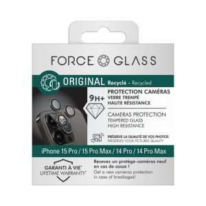 Force Glass - Protège-caméra iPhone 15 Pro Max/14 Pro Max