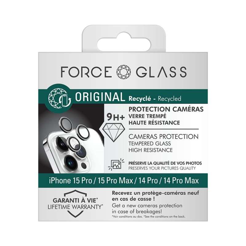 Force Glass - Protège-caméra iPhone 15 Pro Max/14 Pro Max