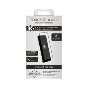 Verre trempé Anti-Impact 3D iPhone 15 Pro Max - Force Glass